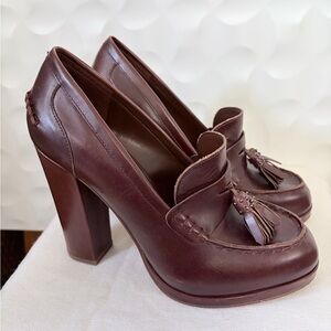 Vince Canuto Brown Leather Women's Loafers - 6 1/2